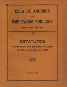 estatutos caja de empleados públicos 1936