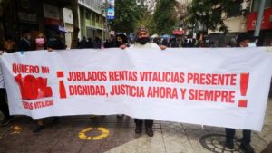 protesta en contra de las rentas vitalicias